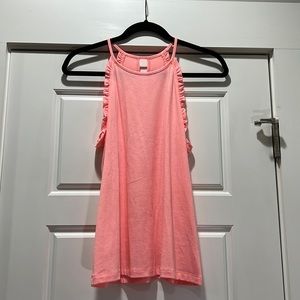 Lilly Pulitzer Peach Ruffle Tank Top